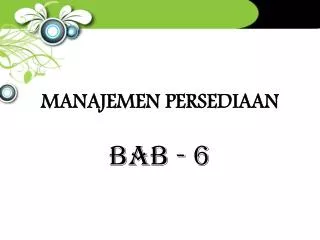 manajemen persediaan