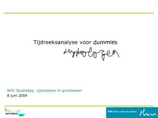 nhv studiedag tijdreeksen in grondwater 8 juni 2004