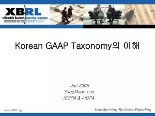 korean gaap taxonomy