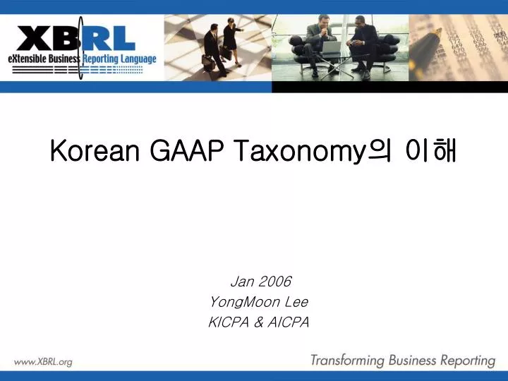 korean gaap taxonomy