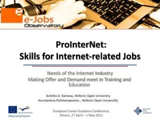 ProInterNet: Skills for Internet-related Jobs