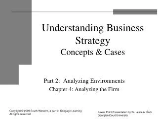 Understanding Business Strategy Concepts &amp; Cases