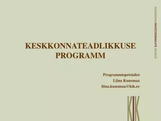 keskkonnateadlikkuse programm