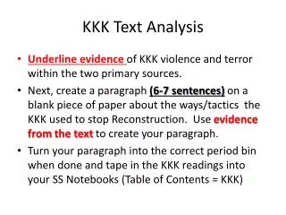 KKK Text Analysis