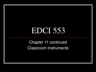 EDCI 553