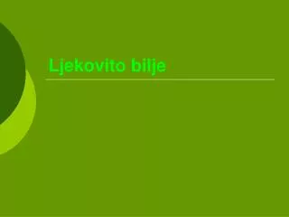 ljekovito bilje
