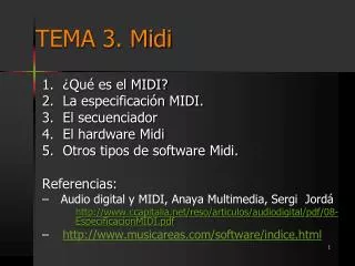 tema 3 midi