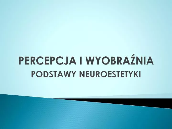 percepcja i wyobra nia