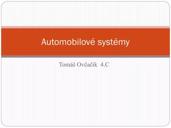 automobilov syst my