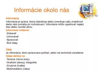 inform cie okolo n s