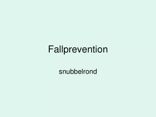 fallprevention