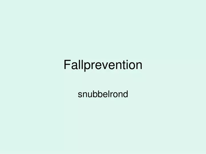 fallprevention