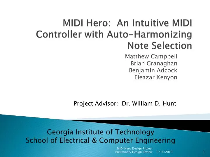 midi hero an intuitive midi controller with auto harmonizing note selection
