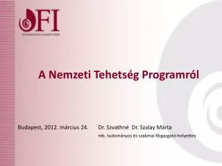 a nemzeti tehets g programr l
