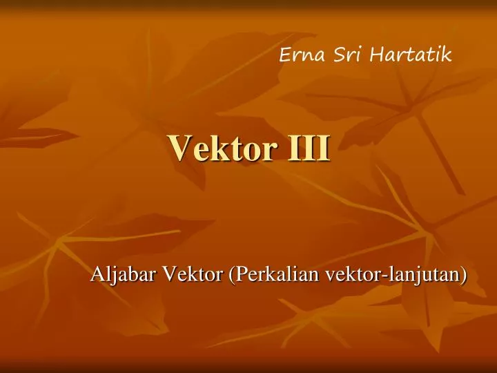 vektor iii