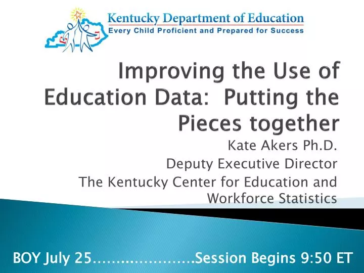 improving the use of education data putting the pieces together