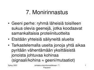 7 monirinnastus