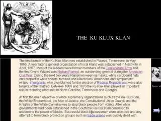 THE KU KLUX KLAN