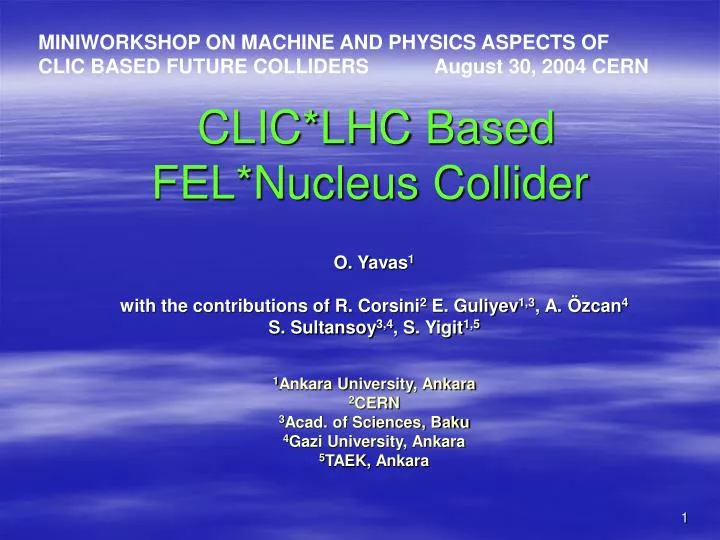 clic lhc based fel nucleus collider