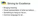 Striving for Excellence - slide 1