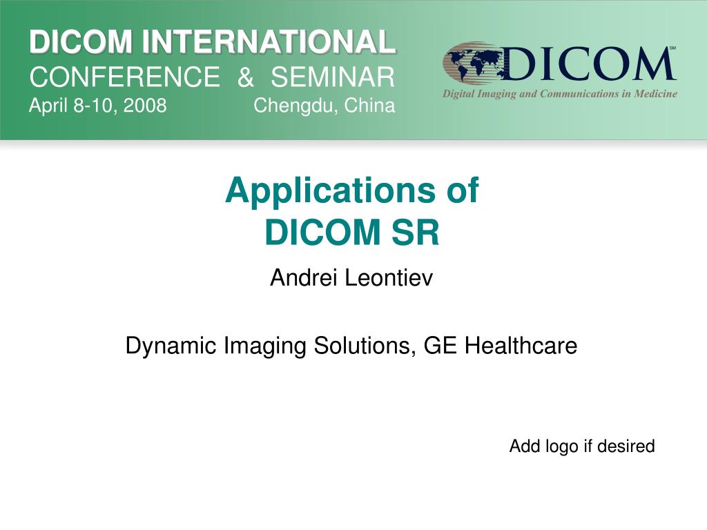 PPT - Applications of DICOM SR PowerPoint Presentation, free download ...