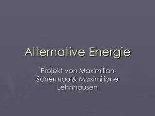 alternative energie