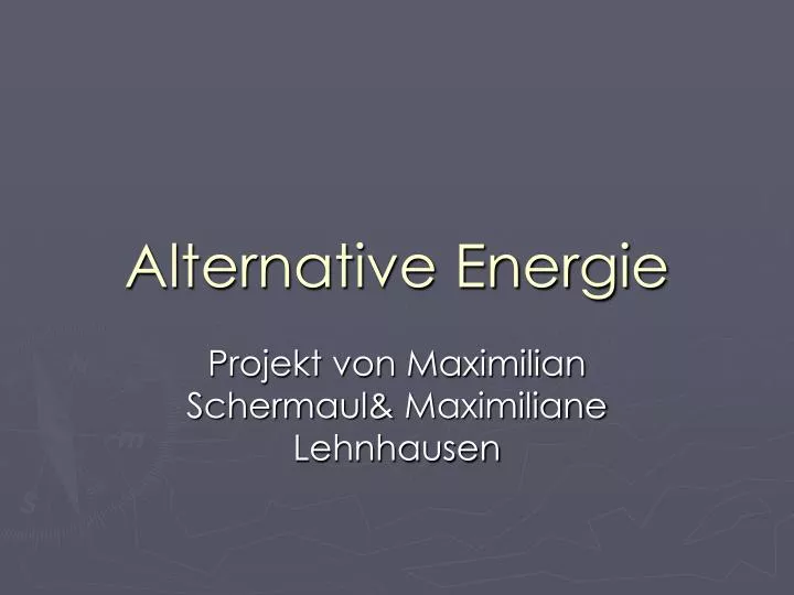 alternative energie