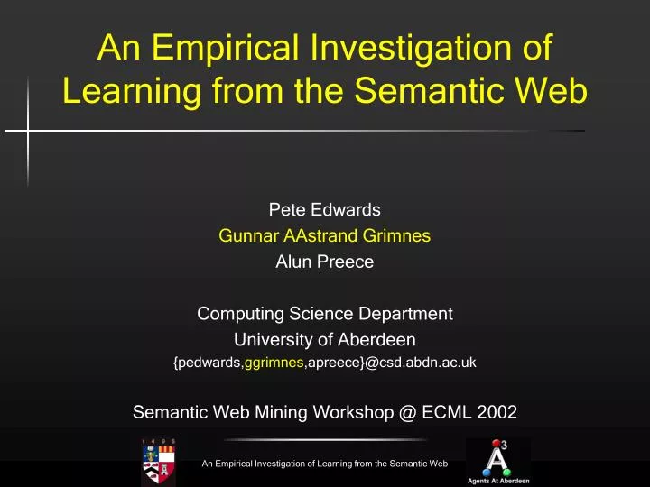 an empirical investigation of learning from the semantic web