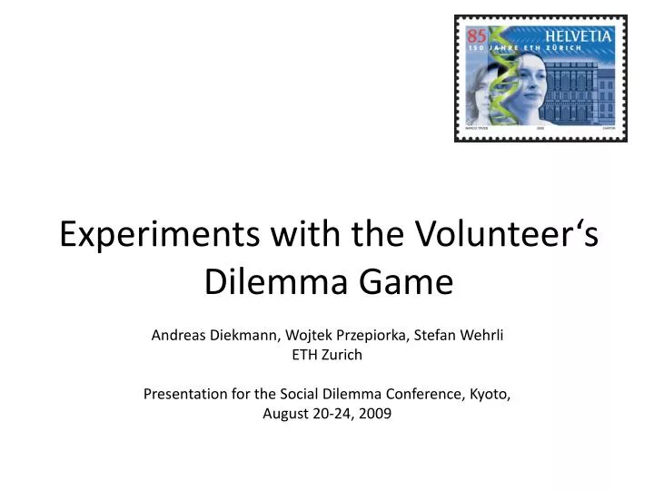 experiments with the volunteer s dilemma game