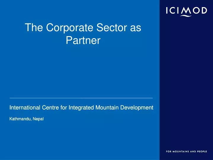 the corporate sector as partner
