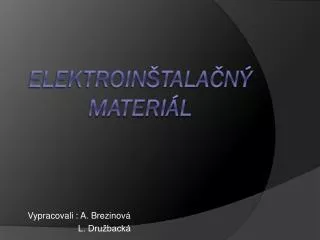 vypracovali a brezinov l dru back