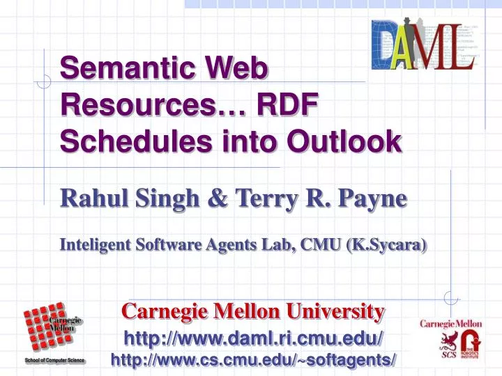 semantic web resources rdf schedules into outlook
