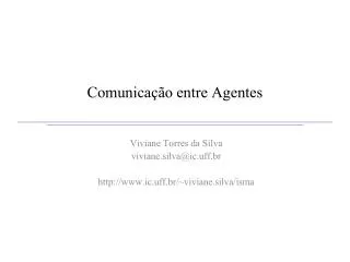 comunica o entre agentes