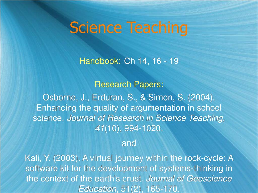 PPT - Science Teaching PowerPoint Presentation, free download - ID:5063891