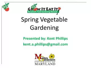 Spring Vegetable Gardening