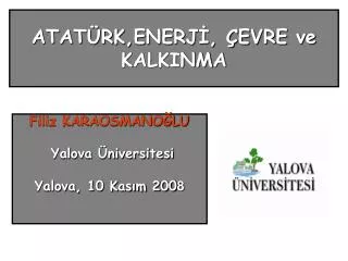 atat rk enerj evre ve kalkinma