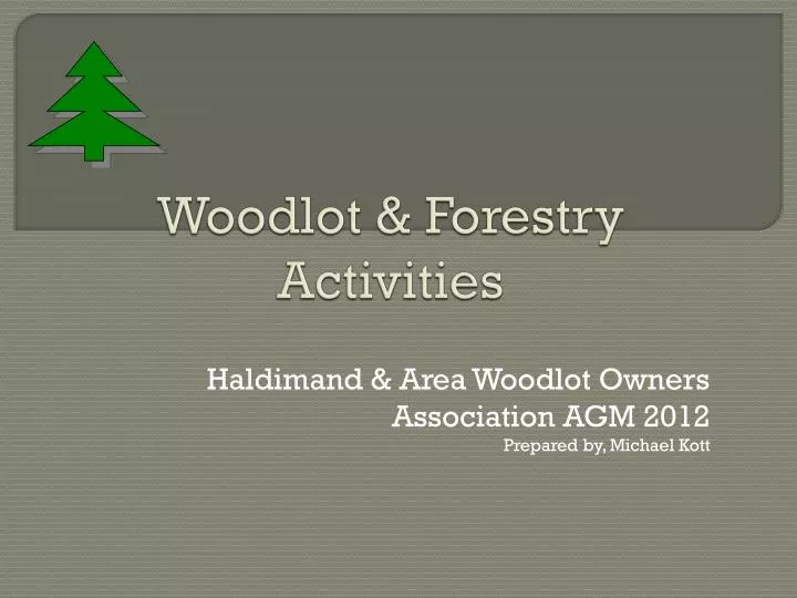 woodlot forestry activities