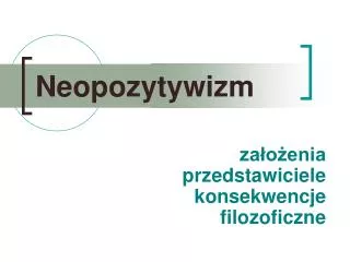 neopozytywizm