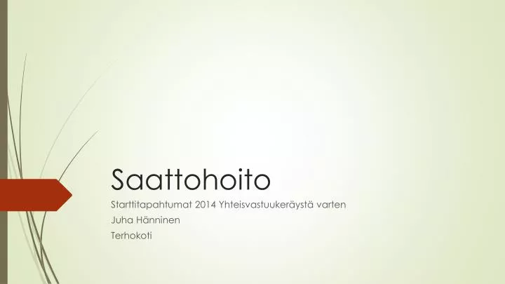 saattohoito