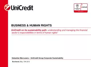BUSINESS &amp; HUMAN RIGHTS