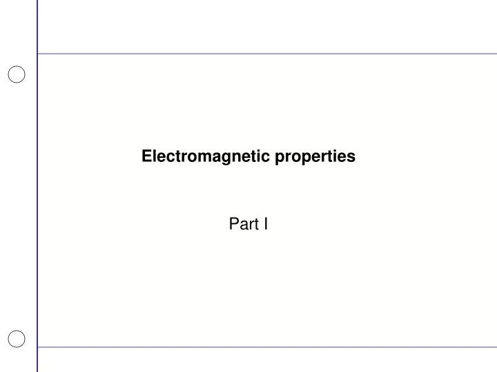 electromagnetic properties