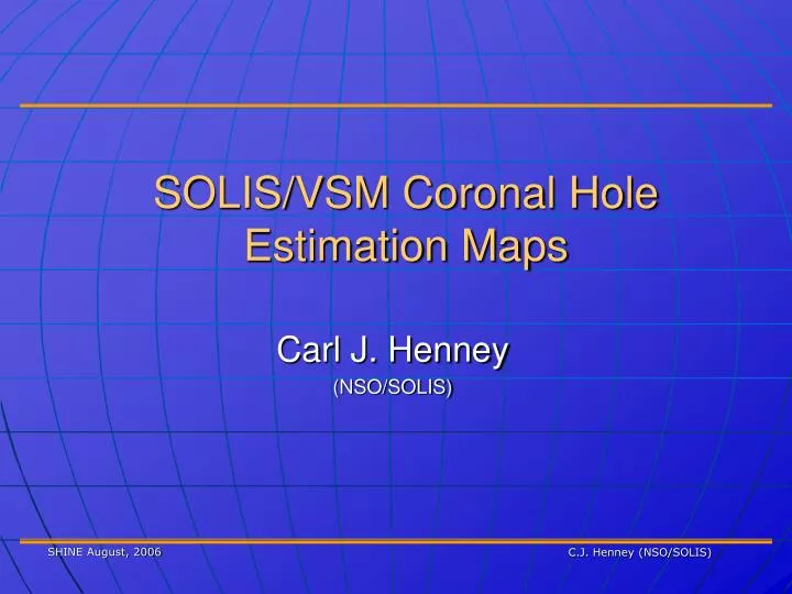 solis vsm coronal hole estimation maps
