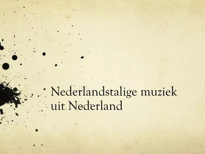 nederlandstalige muziek uit nederland