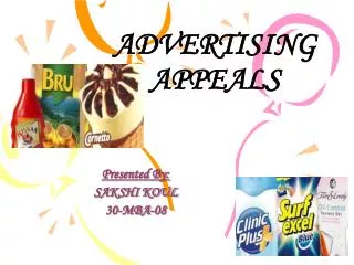 ADVERTISING APPEALS