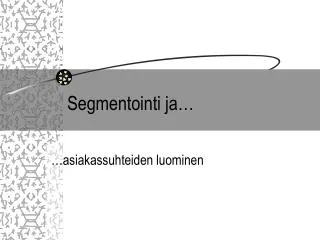 segmentointi ja