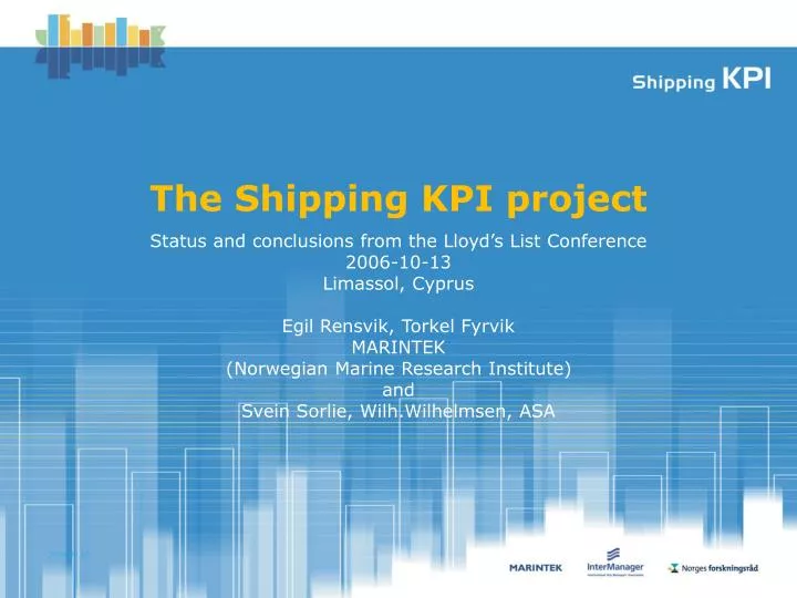 the shipping kpi project