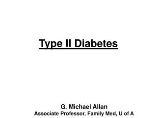 Type II Diabetes