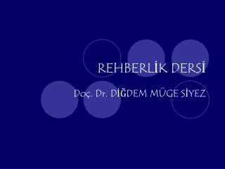 rehberl k ders