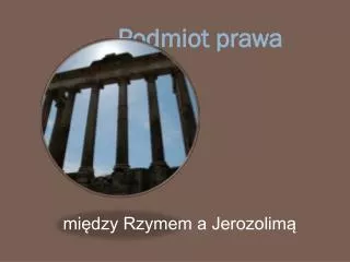 podmiot prawa