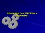DEMOKRASI DAN PENDIDIKAN DEMOKRASI - slide 1